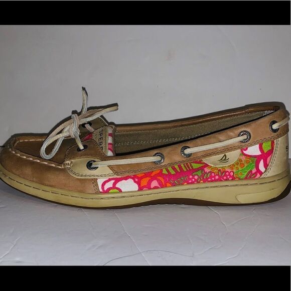 Sperry angelfish floral boat shoes size 8.5 - Picture 1 of 6